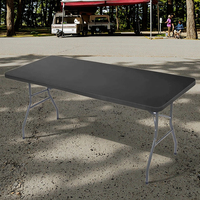 Table pliante rectangulaire moderne en plastique pour la restauration, les banquets, les pique-niques, les barbecues, le camping en extérieur, pour les hôtels, les hôpitaux, les entrées, les chambres