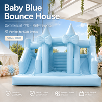 Château gonflable personnalisé en PVC rose, violet et blanc pour événements et fêtes d'enfants, location de château gonflable
