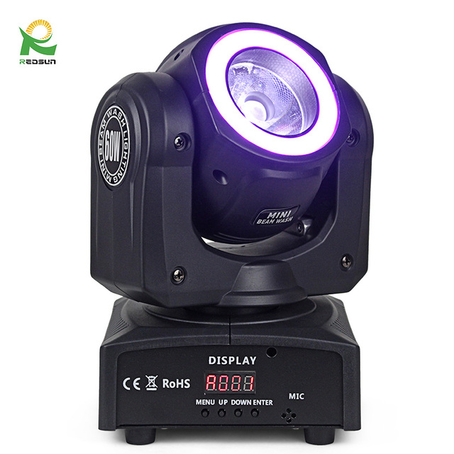Redsun Disco Dj Equipment Lighting Mini Rgbw 4in1 60W LED Beam 230 with Led Strip Moving Head Light