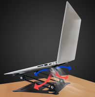 Support d'ordinateur portable réglable en aluminium, avec Base rotative à 360 °, Riser ergonomique pour le travail inverse