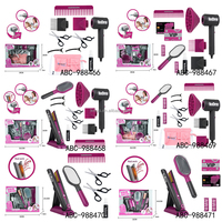 Jouets de salon de coiffure pour filles kit de jouets de salon de beauté pour enfants ensemble de coiffure de simulation avec sèche-cheveux ciseaux de sac à outils de styliste