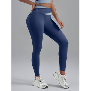 Leggings Deportivos de Cintura Alta para Mujer, Color Negro, Tejido de Punto, Sin Costuras, Elásticos y Transpirables, Marca New York - Product Image 3