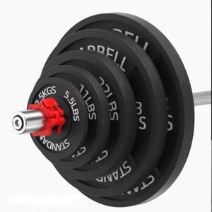 Vente en gros usine : Disques de musculation en forme de croix en fonte/acier au carbone, antidérapants, haute qualité, durables, 2,5-45 lb, pour la musculation en salle de sport - Product Image 2