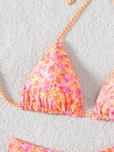 Maillot de bain bikini sexy rayé européen et américain à lacets pour femme, idéal pour la plage et les sources chaudes - Product Image 5