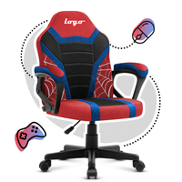 Chaises de jeu vidéo pour enfants en tissu pour filles chaise d'ordinateur pivotante rose chaise de bureau confortable à hauteur réglable avec roues