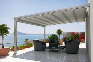 Auvents rétractables électriques motorisés à commande à distance <span class=keywords><strong>sans</strong></span> <span class=keywords><strong>fil</strong></span> pour la protection solaire - Product Image 4