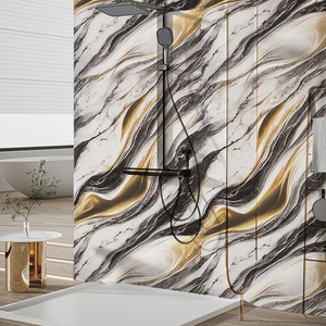 ฟิล์มกันน้ำและกันน้ำมันแบบมี<span class=keywords><strong>กาว</strong></span>ในตัวลายหินอ่อนสีทอง เหมาะสำหรับตกแต่งห้องครัวห้องน้ำ ฟิล์มป้องกันวอลเปเปอร์ - Product Image 5