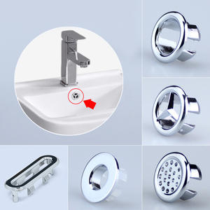 Anneau de couverture décoratif en plastique pour trou de trop-plein de lavabo de salle de bain, anneau de trop-plein de lavabo à ouverture rapide - Product Image 5