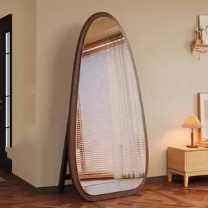 Modern Handmade Glass <b>Full</b> Body <b>Standing</b> Floor <b>Mirror</b> with Aluminum Frame Shatterproof Design for Bedroom Living Room Home Decor - Product Image 5