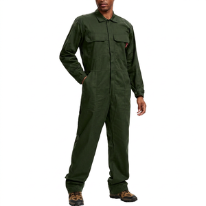 Overol de Trabajo Verde de Poliéster, Corte Regular, Costuras Soldadas, Ropa de Seguridad para Fábrica y Taller, Antiestática, Protección Limitada - Product Image 1