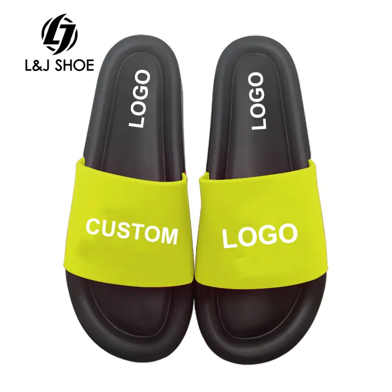 L & J Schuh Custom Slide Sandalen Komfortable rutsch feste Strand rutschen Schlafzimmer Hausschuhe Home Weiche rutsch feste Gummi pantoffel Form China