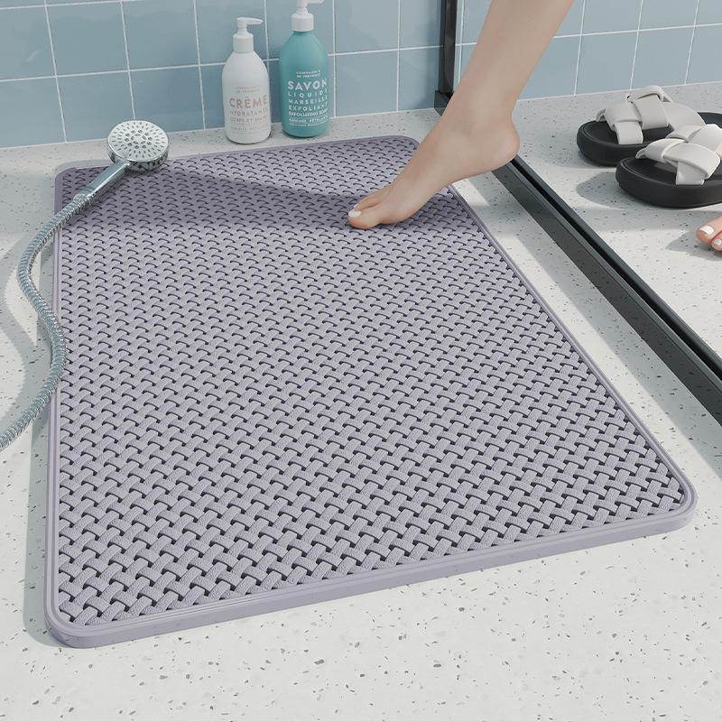 Tapis de douche - tissé gris