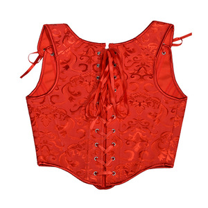 Corset élégant à lacets floraux pour femmes soutien-gorge enveloppant à bandage push-up avec nœud d'épaule contrôle ferme conception respirante - Product Image 4