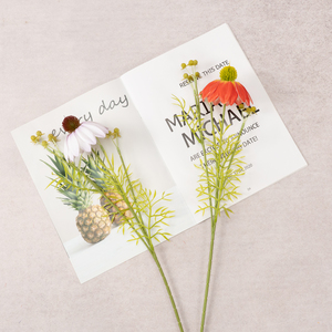 Elegantes Flores Artificiales de Seda de Un Solo Tallo, Tipo Coneflower, SGJ-781, para Arreglos Florales en Bodas, Fiestas, Hoteles, Vestíbulos, Patios y Cercas - Product Image 6