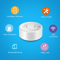 Détecteur de fuite d'eau intelligent sans fil, contrôle via l'application SmartLife, compatible Android, sécurité domestique et hôtelière, matériau PC, faible consommation d'énergie, utilisation universelle, eau