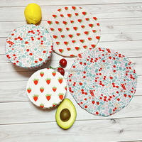 Housses de bol en tissu à bande élastique personnalisées en coton ou polyester réutilisables