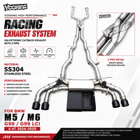 Échappement Catback Valvetronic Racing SS304 avec tuyau en Z pour BMW M5/M6 G90/G99 LCI 4.4T 2024-2025 avec silencieux à clapets