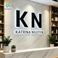 Vente directe usine : Enseigne lumineuse LED 3D personnalisée avec logo rétroéclairé en métal doré effet miroir pour salon de beauté, décoration murale et signalétique commerciale