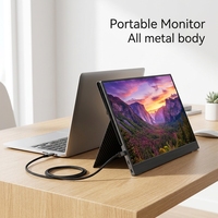 Monitor Portátil con Pantalla Táctil LCD LED de 14'', 15.6'' y 17.3'' con Carcasa CNC, Monitor Portátil para Juegos con Altavoz Integrado