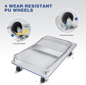 Camión de plataforma de aluminio plegable para garaje móvil, carrito de empuje con plataforma móvil de 780 libras, carro de mano rodante - Product Image 5