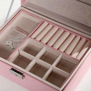 European Style Double-Layer Jewelry Organizer <b>Box</b> <b>Large</b> Space Jewelry Holder <b>Gift</b> <b>Box</b> New Product Category Jewelry Container - Product Image 5