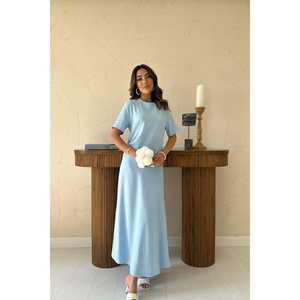 เดรสเด็กสีฟ้าอ่อน คอปกจีบ เอวธรรมชาติ ผ้าทอ ระบายอากาศได้ดี ใส่สบายทุกวัน - Product Image 4