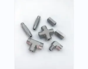 Edelstahl1/4 "Stecker bis 1/8" npt Innengewinde Innengewinde Buchsen rohr Gewinde Beide Enden Rohr Nippel T-Stück Außen bogen