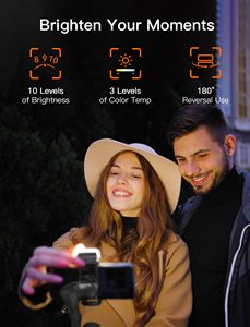 Hohem <span class=keywords><strong>Isteady</strong></span> Xe Kit estabilizador de cardán de teléfono cardán de 3 ejes para con luz de relleno ajustable magnética estabilizador plegable portátil - Product Image 5