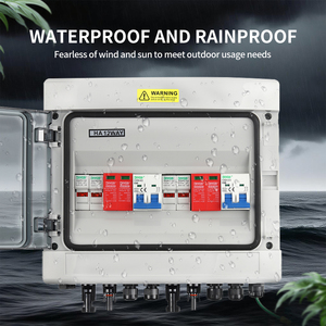 กล่องรวมสายไฟโซลาร์เซลล์ 500V 2 เข้า 2 ออก พร้อมฟิวส์ป้องกันไฟกระชาก MCB SPD กล่องกันน้ำ IP65 2 เข้า 2 ออก 500V โซลาร์ - Product Image 3