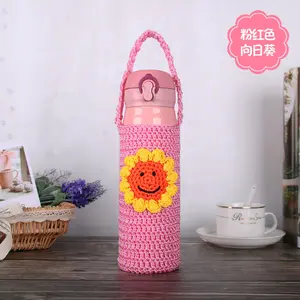 Y-Z Rajut Tangan Kreatif Cangkir Rajutan Pemegang Minuman Dapat Dicuci Dipakai Ulang Tas Selempang Botol Air Nyaman