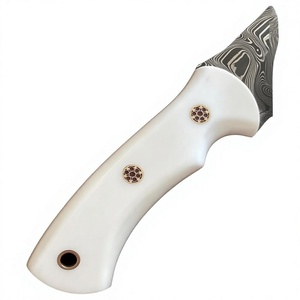 Custom Damask Steel Knife With Ivory Handle Smooth Edge Outdoor Camping Knifes For Online sale in Affordable price - Product Image 2