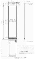 Écran LCD de type barre de 3,7 pouces (3,71 pouces) - Panneau LCD IPS - Affichage LCD 240x960 - Module d'affichage tactile personnalisé - Écran Raspberry Pi - Carte de pilote Mipi