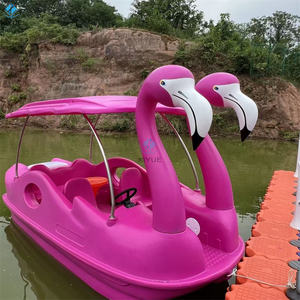 Flamingo Swan Pedal Boat Tourist Park Lake Adult Water Boat Water Play Equipment 4/6 Personas Plastic Swan Boat Pedal para Sea Lake - Product Image 4