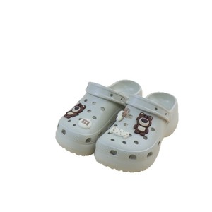 Crocs Zuecos con plataforma para mujer, sandalias de verano antideslizantes con suela gruesa, color caqui, negro, blanco, rosa, talla 24-45, zapatos para el agua - Product Image 4