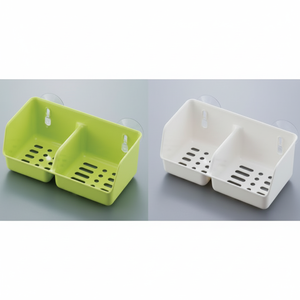 Spazzole da bagno verde spugne e scrubber supporto con aspirazione - Product Image 1