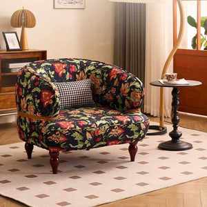 Sillón <span class=keywords><strong>Reclinable</strong></span> Moderno Francés con Estructura de Madera para Sala de Estar, Dormitorio, Oficina en Casa y Hoteles - Diseño Portátil - Product Image 5