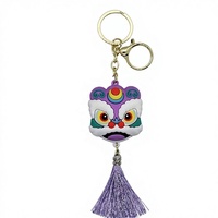 Porte-clés Décapsuleur Multifonctionnel en Caoutchouc 3D Personnalisé en Forme de Lion de Danse, Durable, pour Ampoules et Bouteilles - Vente en Gros