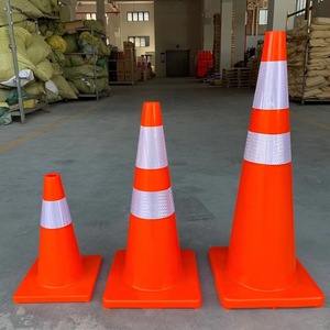 Top bán 70 cm linh hoạt PVC đường nón với băng phản chiếu an toàn sử dụng giao thông <span class=keywords><strong>Cone</strong></span> sản xuất - Product Image 3