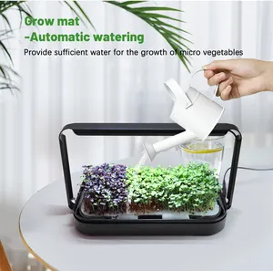 สวนในร่มระบบปลูกอัตโนมัติถาดเมล็ดงอกอินทรีย์โต๊ะ LED ระบบปลูกไฮโดรโปนิก Microgreen อัจฉริยะ