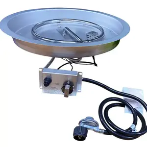 Gas firepit Pan tùy chỉnh lửa Burner ngoài trời hố lửa đốt gas