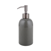 Distributeur de savon liquide en céramique moderne Longan, blanc et bleu, avec pompe, pour salle de bain
