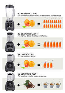 Venta caliente Gran capacidad 6L Licuadora comercial resistente Licuadora industrial Gran potencia 3000W Licuadora de alta velocidad - Product Image 3