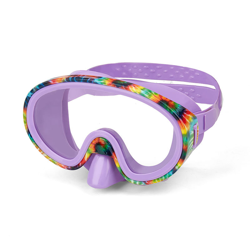 Purple water transfer pattern glasses case