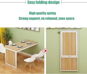 <span class=keywords><strong>Table</strong></span> à manger pliante <span class=keywords><strong>murale</strong></span>, <span class=keywords><strong>table</strong></span> <span class=keywords><strong>murale</strong></span> pliable pour petits espaces, bureau multifonctionnel pour la maison, bureau moderne et simple - Product Image 5