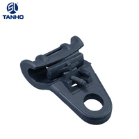 TANHO Collier de suspension à tension pour ligne aérienne, noir, 1.1A, en alliage d'aluminium et plastique, isolation de câble