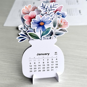 2025 Tùy Chỉnh In Ấn Và Cắt 3D Sáng Tạo Tự Làm Bình Hoa Sắp Xếp Máy Tính Để Bàn Trang Trí Mini Hoa Bàn Lịch - Product Image 1