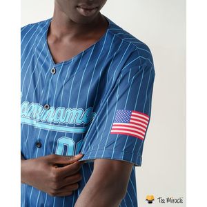 Custom Baseball Jersey Personalized Button Down Shirt With Name Number Team Uniform Unisex Adult Heat Transfer Printing - Product Image 2