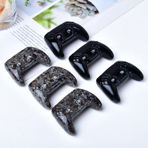 Venta al por mayor de adornos de piedra natural en bruto, adornos de cristal y la Oficina para <span class=keywords><strong>el</strong></span> hogar, controladores de juego de obsidiana - Product Image 1