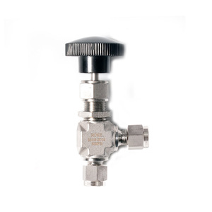 Hands Stainless Steel <b>Needle</b> <b>Valve</b> 2-7.5mm Right Angle Metric Tube Double Ferrule High Pressure - Product Image 1