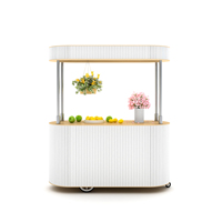 Petit comptoir de bar portable et mobile de haute qualité, comptoir de bar à salades en forme de I, design de table de comptoir carré pour restaurant extérieur et club